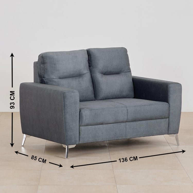 Helios Vive Fabric 3+2+1 Seater Sofa Set - Grey - Image 3