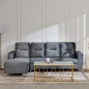 1000013011790-1000013011790-1214_02-2100 Helios Vive Fabric Left Corner Sofa 3-Seater with Chaise