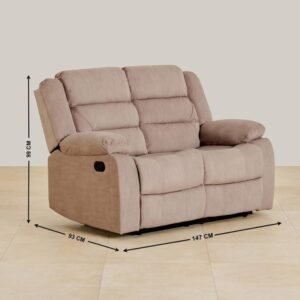 1000013268202-1000013268201_03-2100 Cairo NXT Fabric 2-seater recliner - Beige