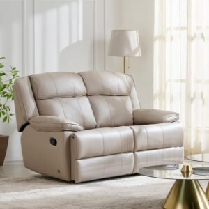 Best 2-Seater Recliner – Torino Half Leather Sofa Set in Grey