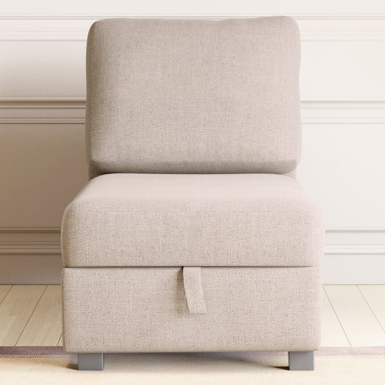 Wells Fabric Chaise - Beige-Corner Sofa