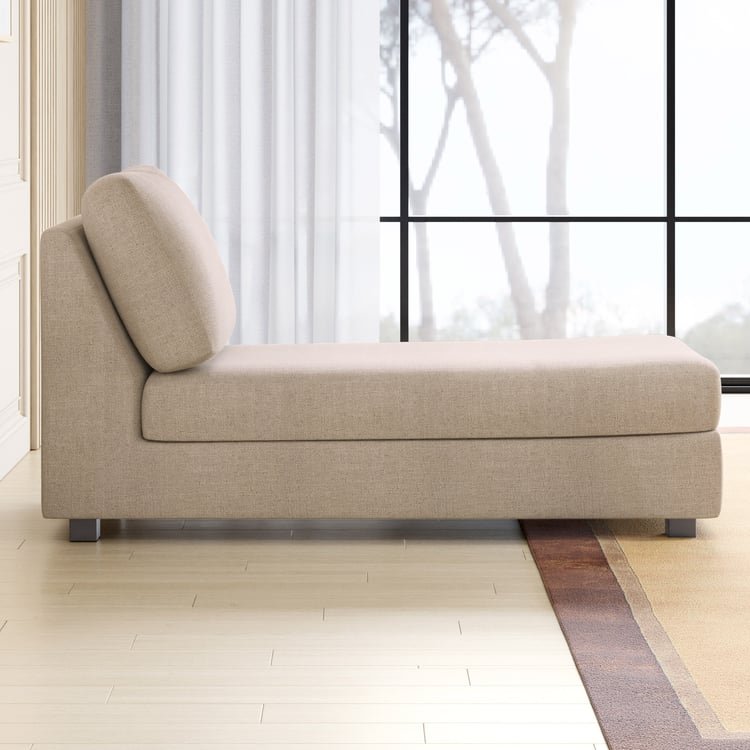 Wells Fabric Chaise - Beige