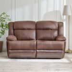 Best 2-Seater Recliner – Torino Half Leather Sofa Set in Brown