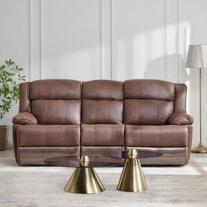Premium Torino Half Leather 3-Seater Recliner Set Sofa