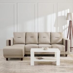 1000013909842-1000013909842-1704_03-2100 Berry Beige Fabric Corner Sofa – 3-Seater Corner Sofa Sectional with Left Chaise
