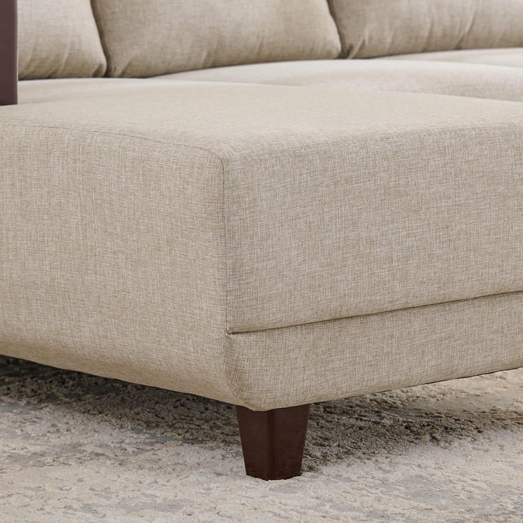 Berry Fabric 3-Seater Sofa with Left Chaise - Beige - Image 9