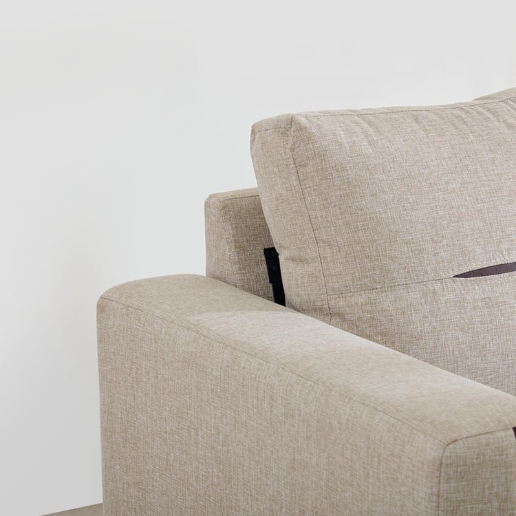 Berry Fabric 3-Seater Sofa with Left Chaise - Beige - Image 8