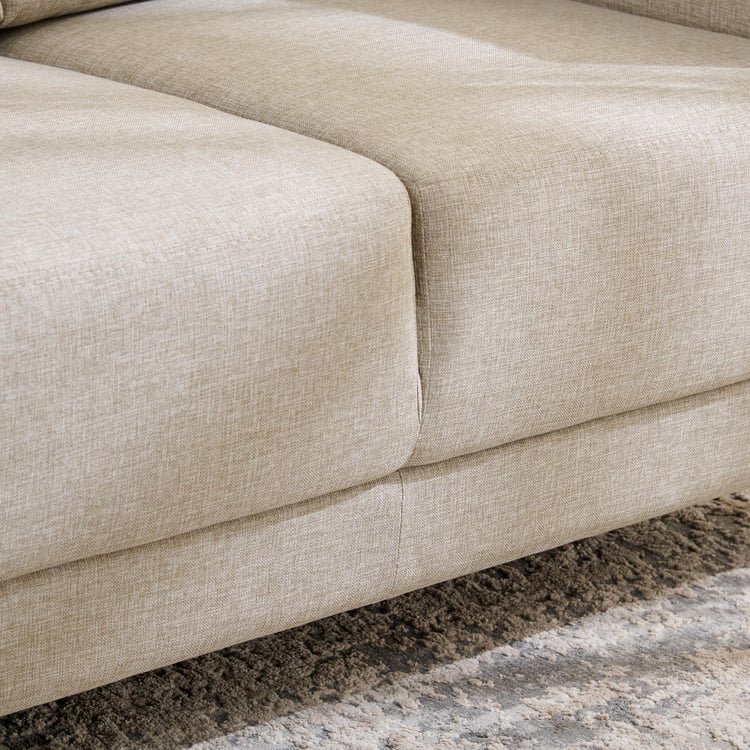 Berry Fabric 3-Seater Sofa with Left Chaise - Beige - Image 7
