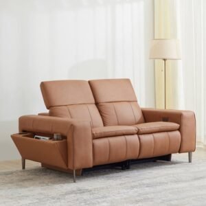 1000014103230-1000014103230-1003_01-2100 2-Seater Recliner – Martian Half Leather Electric Sofa in Tan