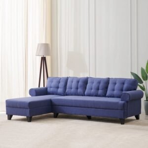 1000014149839-1000014149839-2207_01-2100 Helios California Fabric 3-Seater Corner Sofa with Left Chaise - Blue