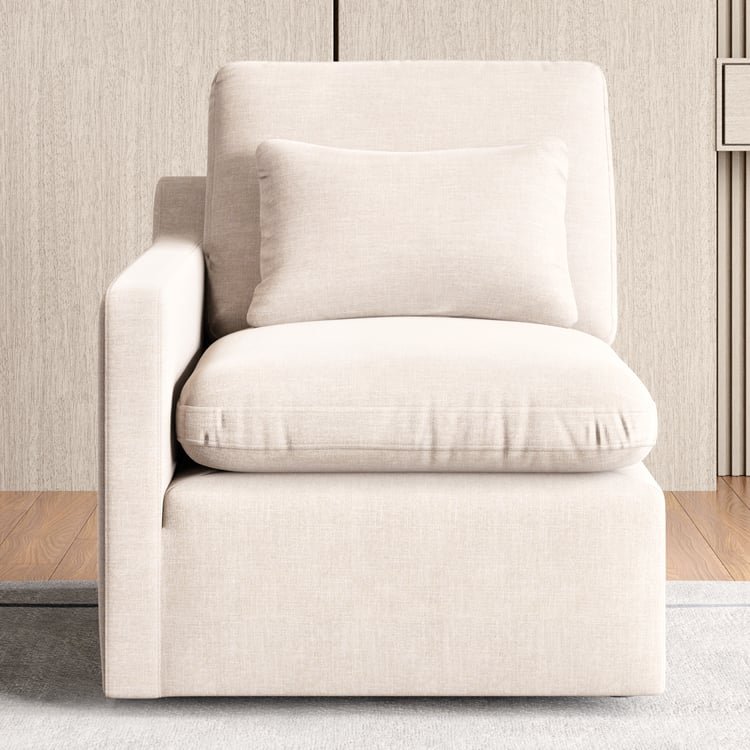 1-Seater Sofa Nolan Fabric Left Arm Sofa with Cushion