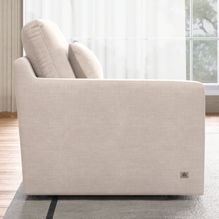 Nolan Fabric 1-Seater Left Arm Sofa - Beige - Image 7