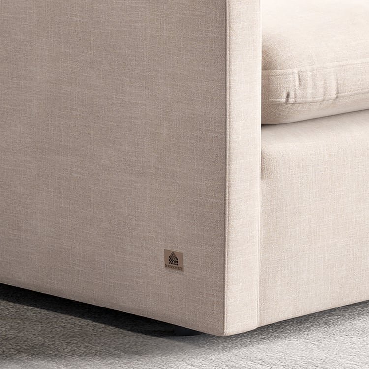 Nolan Fabric 1-Seater Left Arm Sofa - Beige - Image 6
