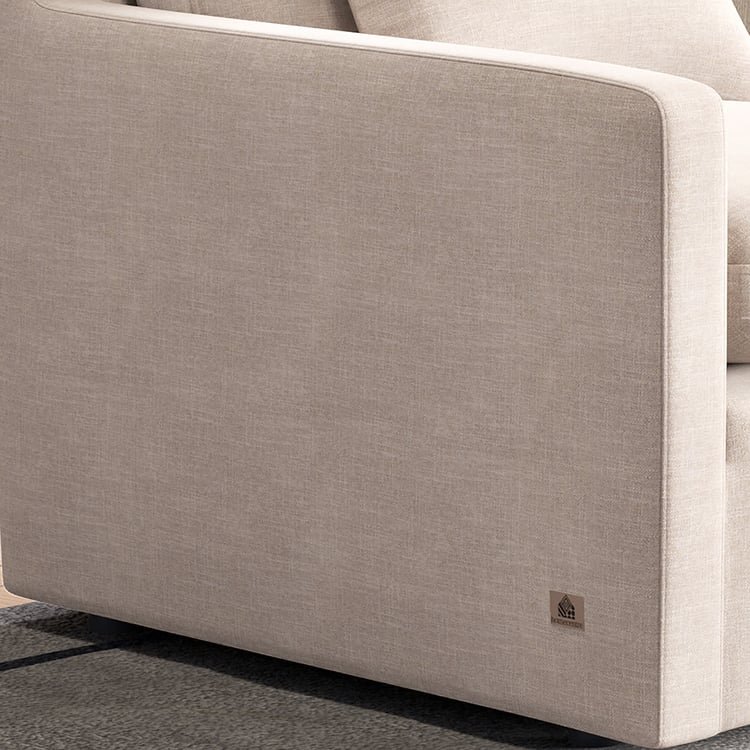 Nolan Fabric 1-Seater Left Arm Sofa - Beige - Image 5