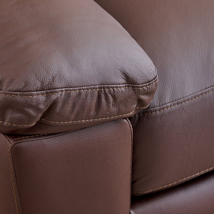 Winchester NXT Half Leather 3+2 Seater Sofa Set - Brown - Image 6