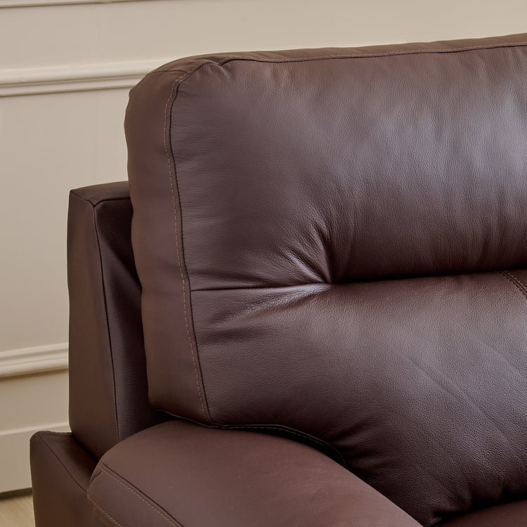 Winchester NXT Half Leather 3+2 Seater Sofa Set - Brown - Image 5