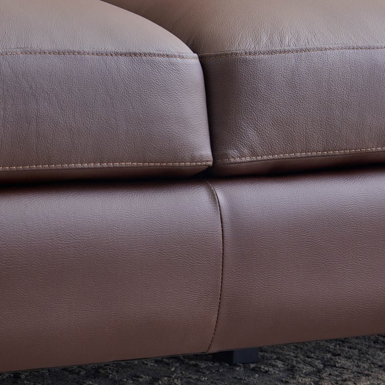 Winchester NXT Half Leather 3+2 Seater Sofa Set - Brown - Image 3
