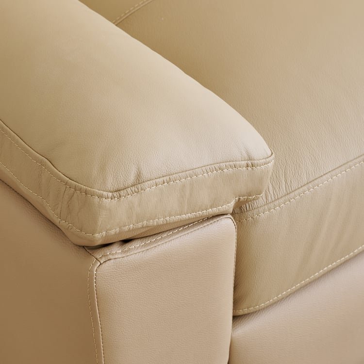 Winchester NXT Half Leather 1-Seater Sofa - Beige