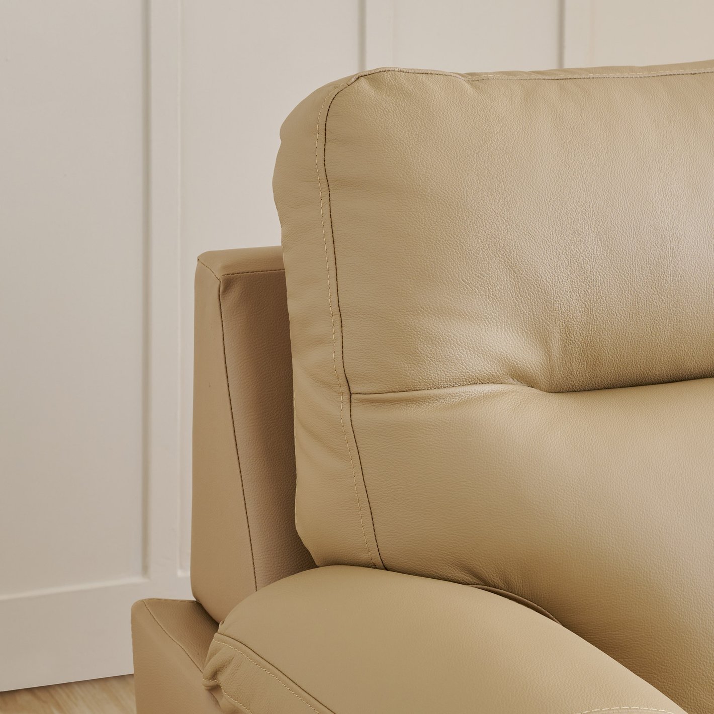 Winchester NXT Half Leather 3+1+1 Seater Sofa Set - Beige - Image 9