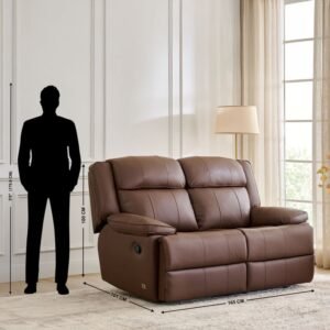 1000015224475-1000015224474_03-2100 Torino Faux Leather 2-Seater Recliner - Brown