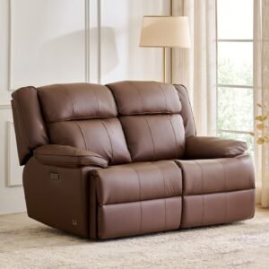 2-seater recliner Torino Faux Leather 2-seater electric recliner - Brown