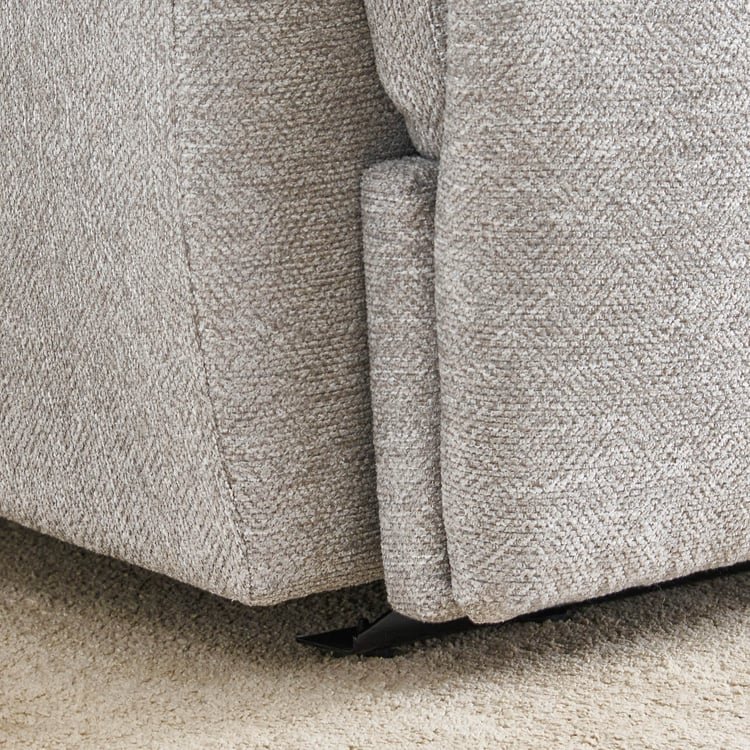 Highlander Fabric 3-Seater Electric Recliner - Grey - Image 5