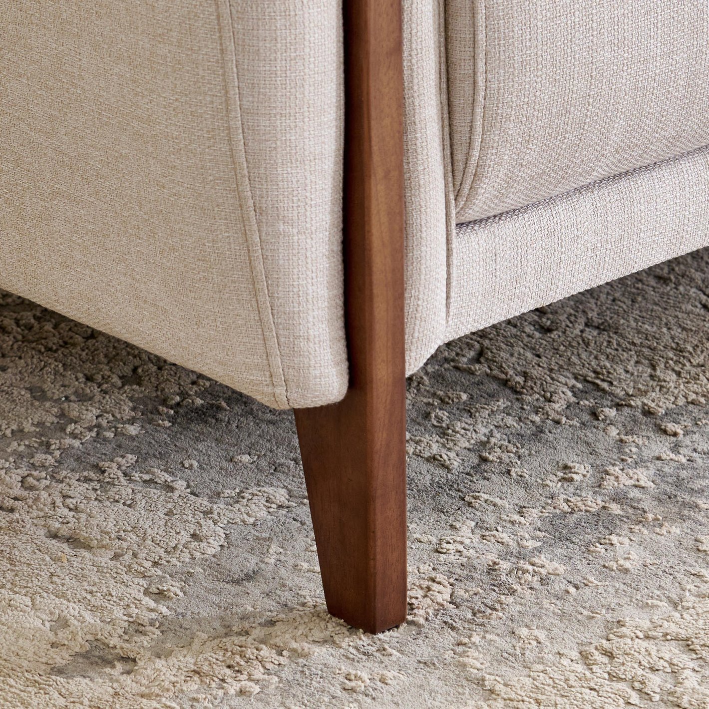 Halifax Fabric 3+2+1 Seater Sofa Set with Cushions - Beige - Image 7