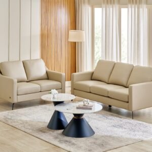 Sofa Sets – Parque NXT Half Leather 3+2 Seater Sofa Set