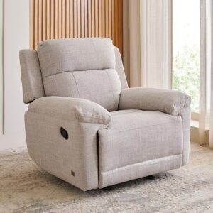 1000015640327-1000015640326_01-2100 Lambert Fabric 1-Seater Rocking Recliner - Beige