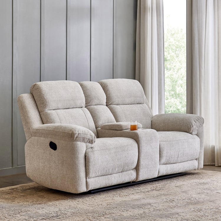 Castle Fabric 2-seater rocking recliner - Grey - Image 10