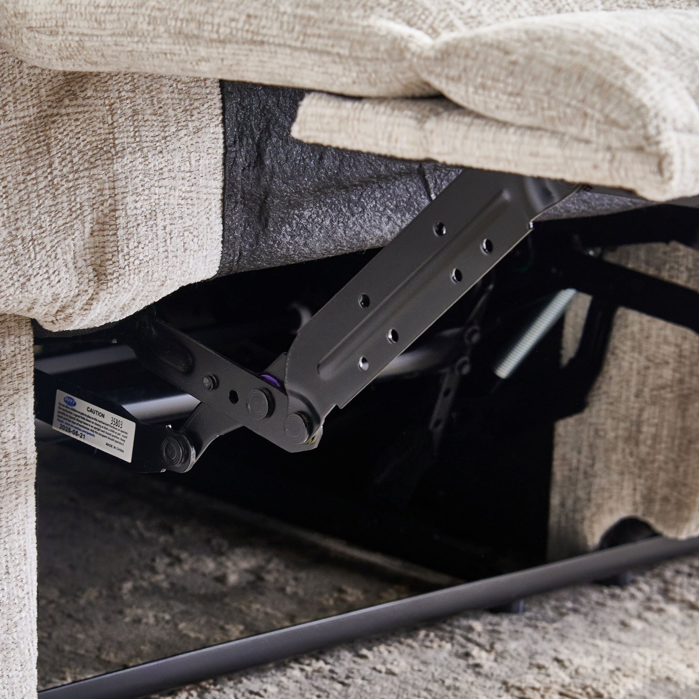 Castle Fabric 2-seater rocking recliner - Grey - Image 3