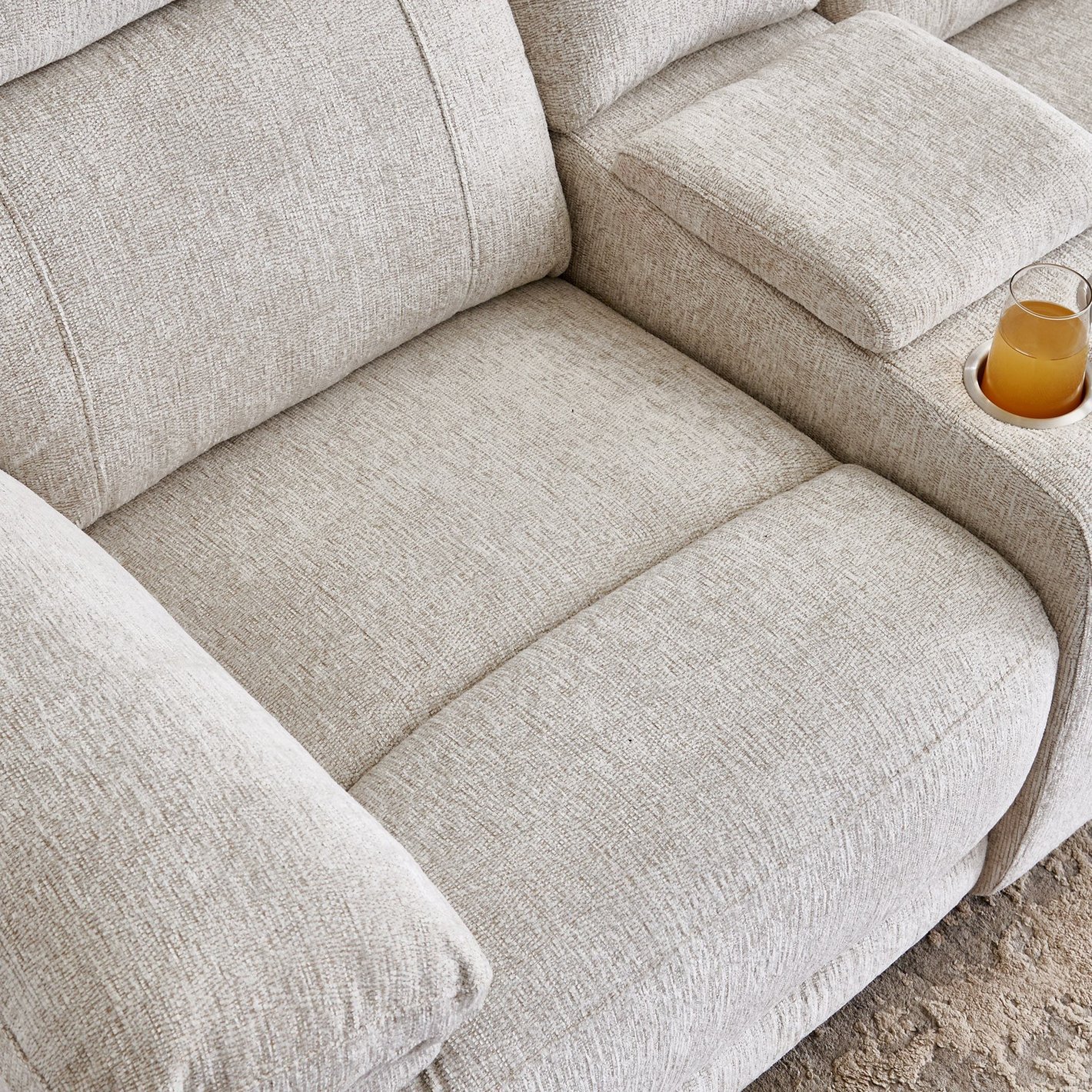 Castle Fabric 2-seater rocking recliner - Grey - Image 2