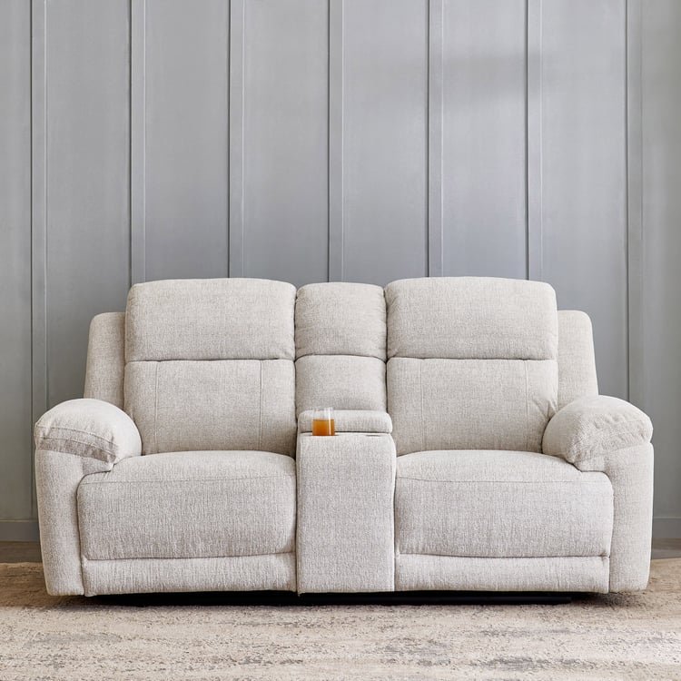 Castle Fabric 2-seater rocking recliner - Grey
