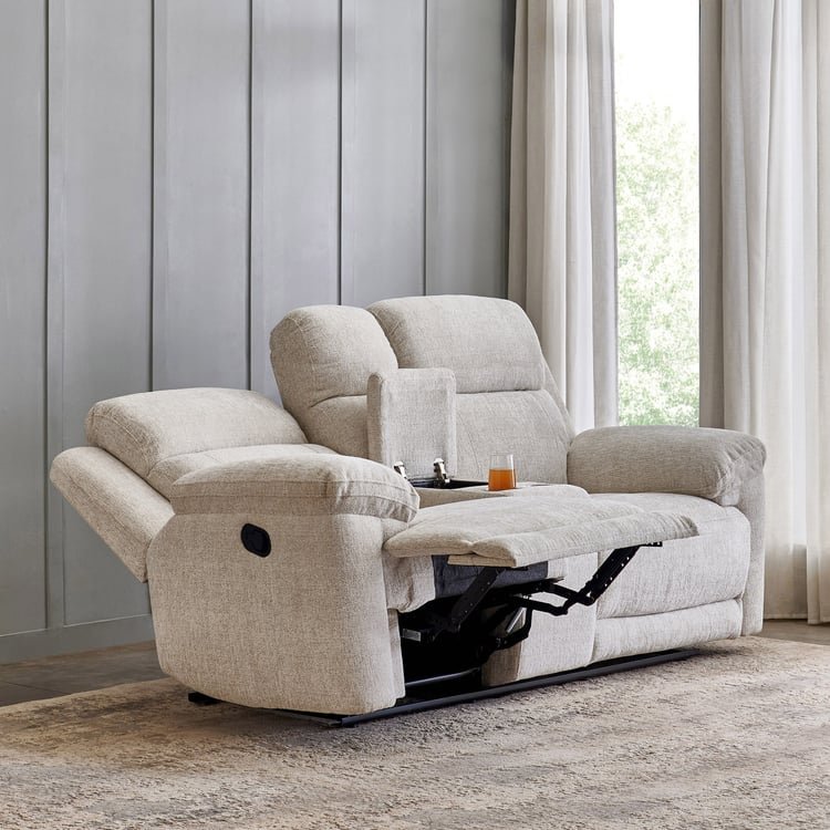 Castle Fabric 2-seater rocking recliner - Grey - Image 8