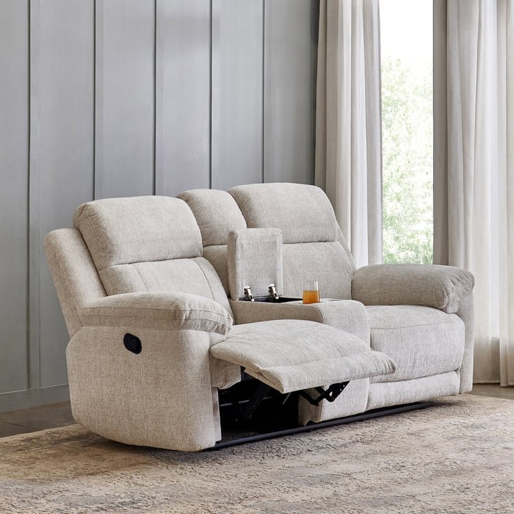 Castle Fabric 2-seater rocking recliner - Grey - Image 5