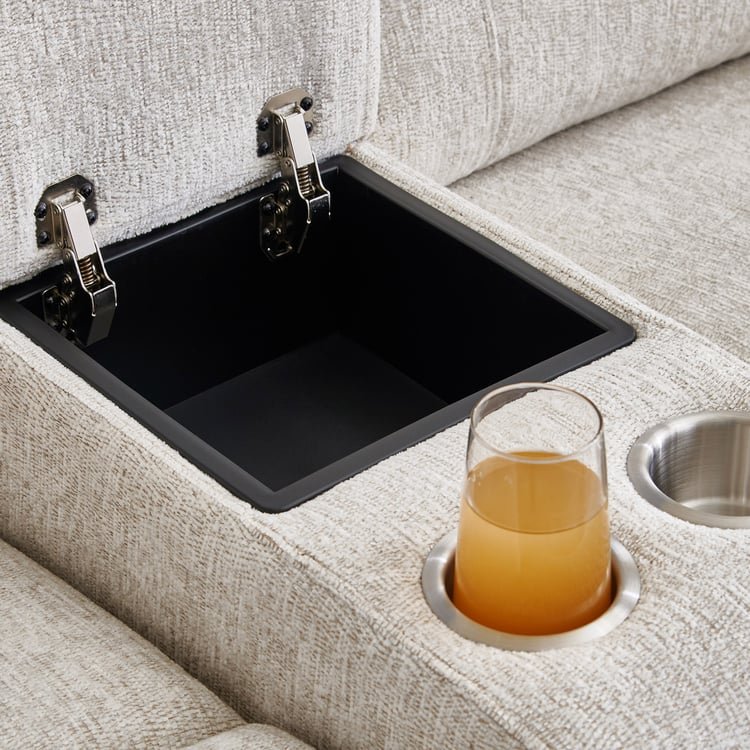 Castle Fabric 2-seater rocking recliner - Grey - Image 4