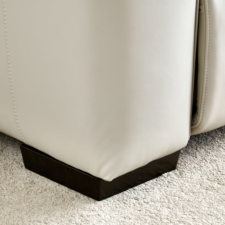 Angelo Half Leather 3-Seater Electric Recliner - Grey - Image 6