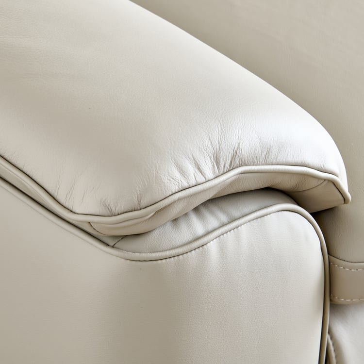 Angelo Half Leather 3-Seater Electric Recliner - Grey - Image 5