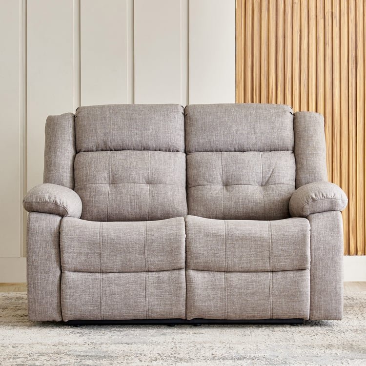 Helios Zurich Fabric 2-seater recliner - Brown - Image 9