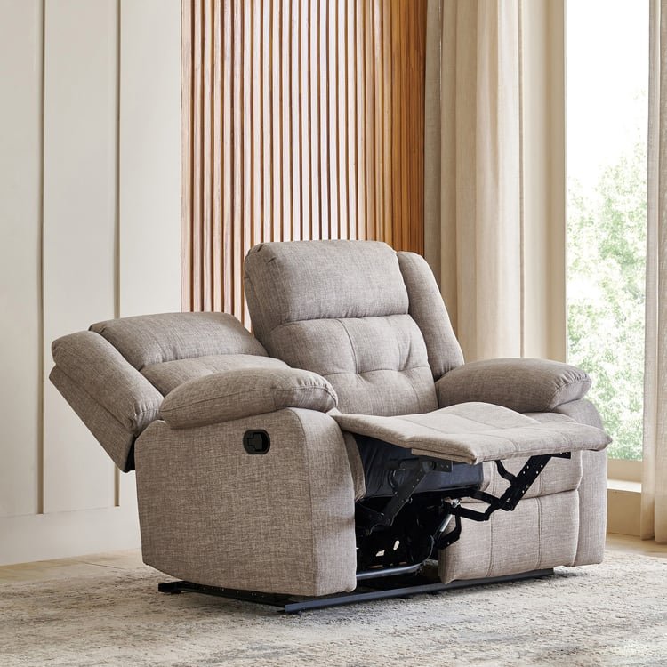 Helios Zurich Fabric 2-seater recliner - Brown - Image 6