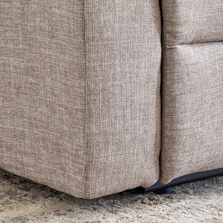 Helios Zurich Fabric 2-seater recliner - Brown - Image 4