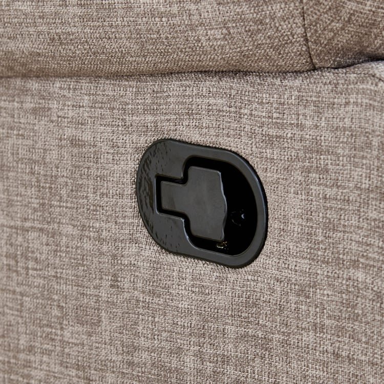 Helios Zurich Fabric 2-seater recliner - Brown - Image 3