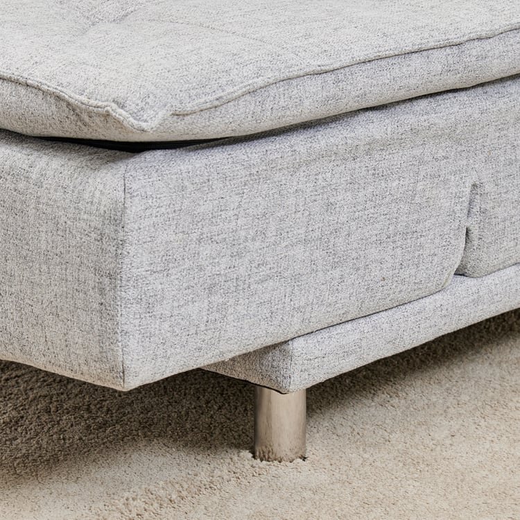 Claudia Fabric 3-Seater Sofa Bed cum Lounger - Grey