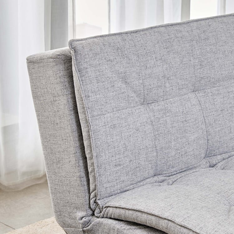 Claudia Fabric 3-Seater Sofa Bed cum Lounger - Grey