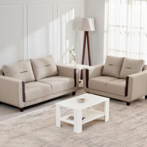 3+2 Seater Sofa Set (1) Berry Fabric 3+2 Seater Sofa Set - Beige