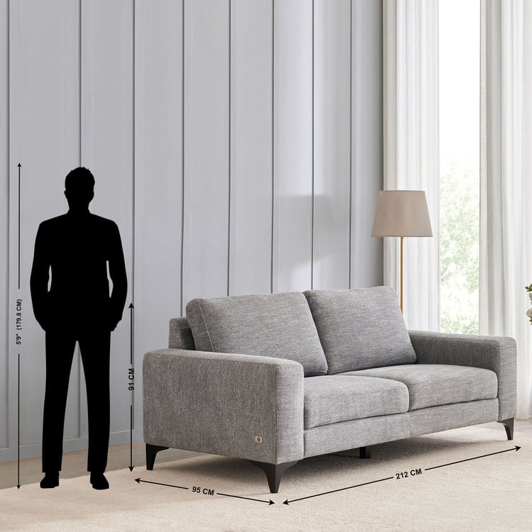 Quebec NXT Fabric 3+2 Seater Sofa Set - Grey