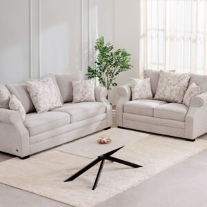 3+2 Seater Sofa Set with Cushions (1) Botanical NXT Fabric 3+2 Seater Sofa Set with Cushions - Grey