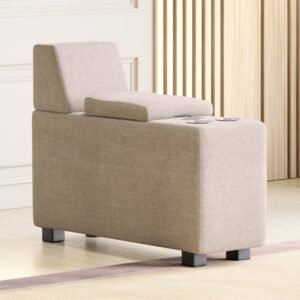 Wells Fabric Sofa Console - Beige 1-Seater Sofa