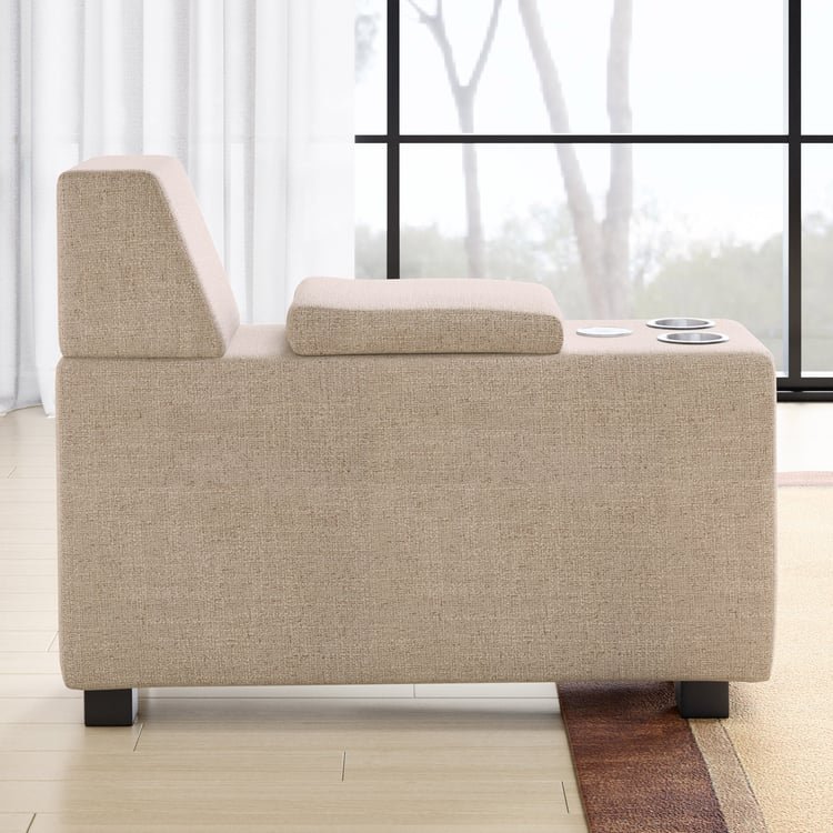 Wells Fabric Sofa Console - Beige